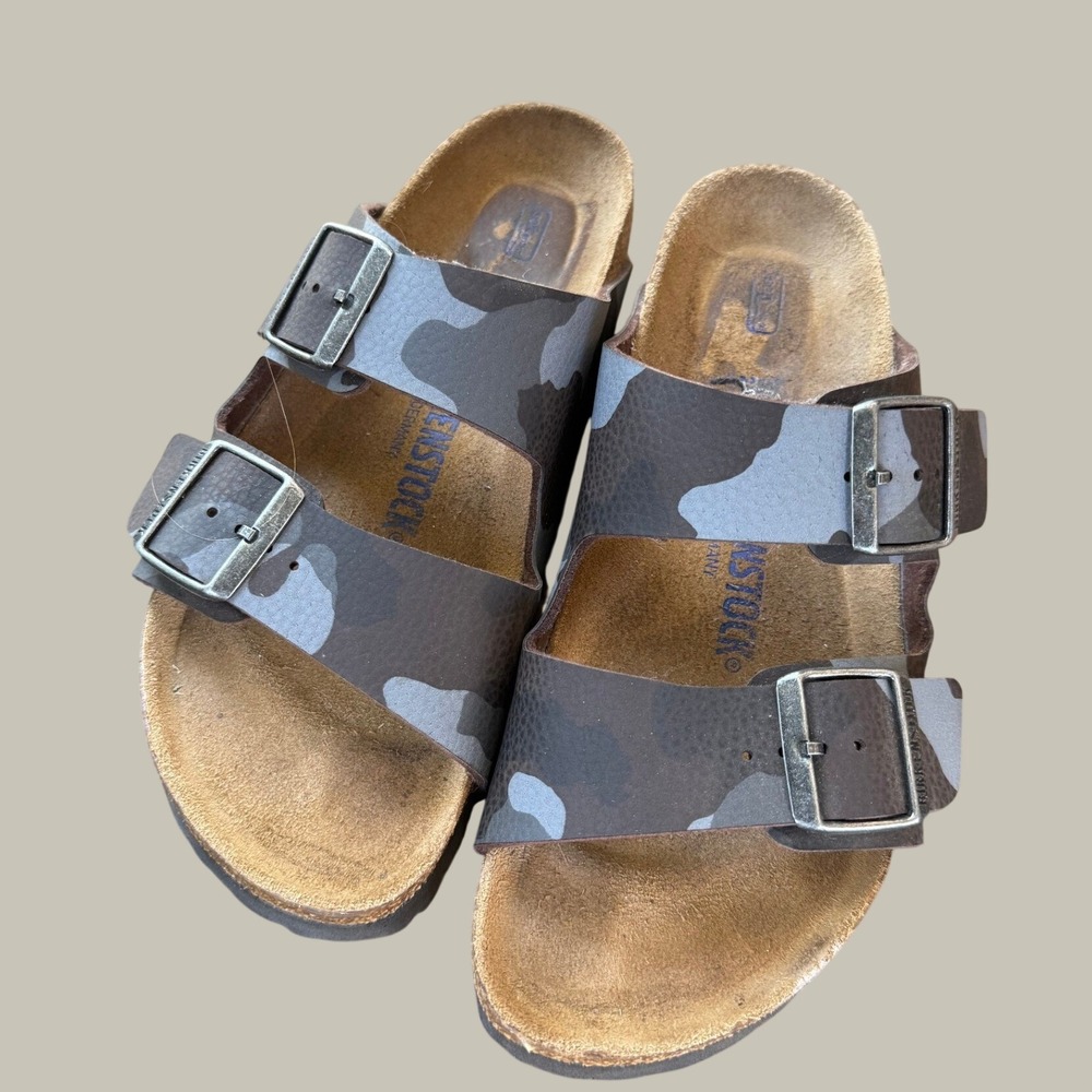 Birkenstock Arizona Sandal Unisex 39 Camo Good Soft Footbed Camouflage Slide